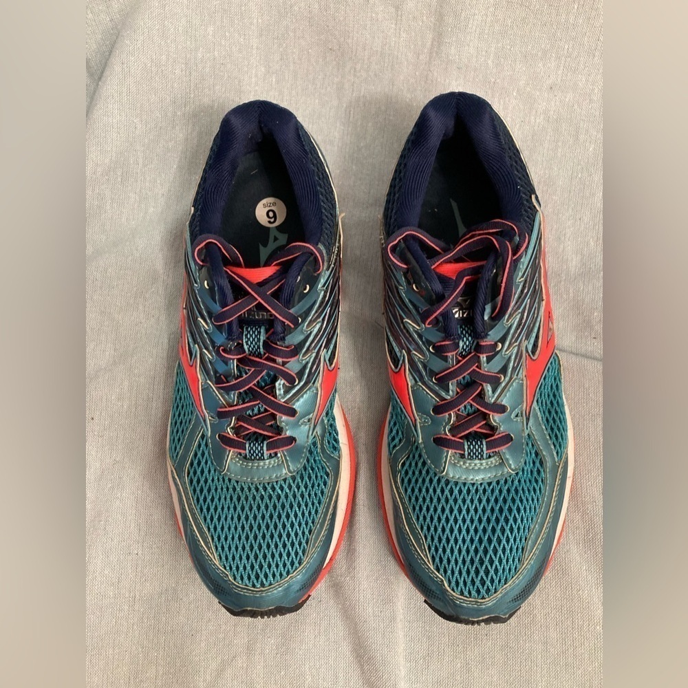 Mizuno Wave Paradox 3 Turquoise Sneakers Running Size 9 - Picture 2 of 9